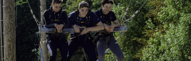 Cadets on adventure training at an annual camp