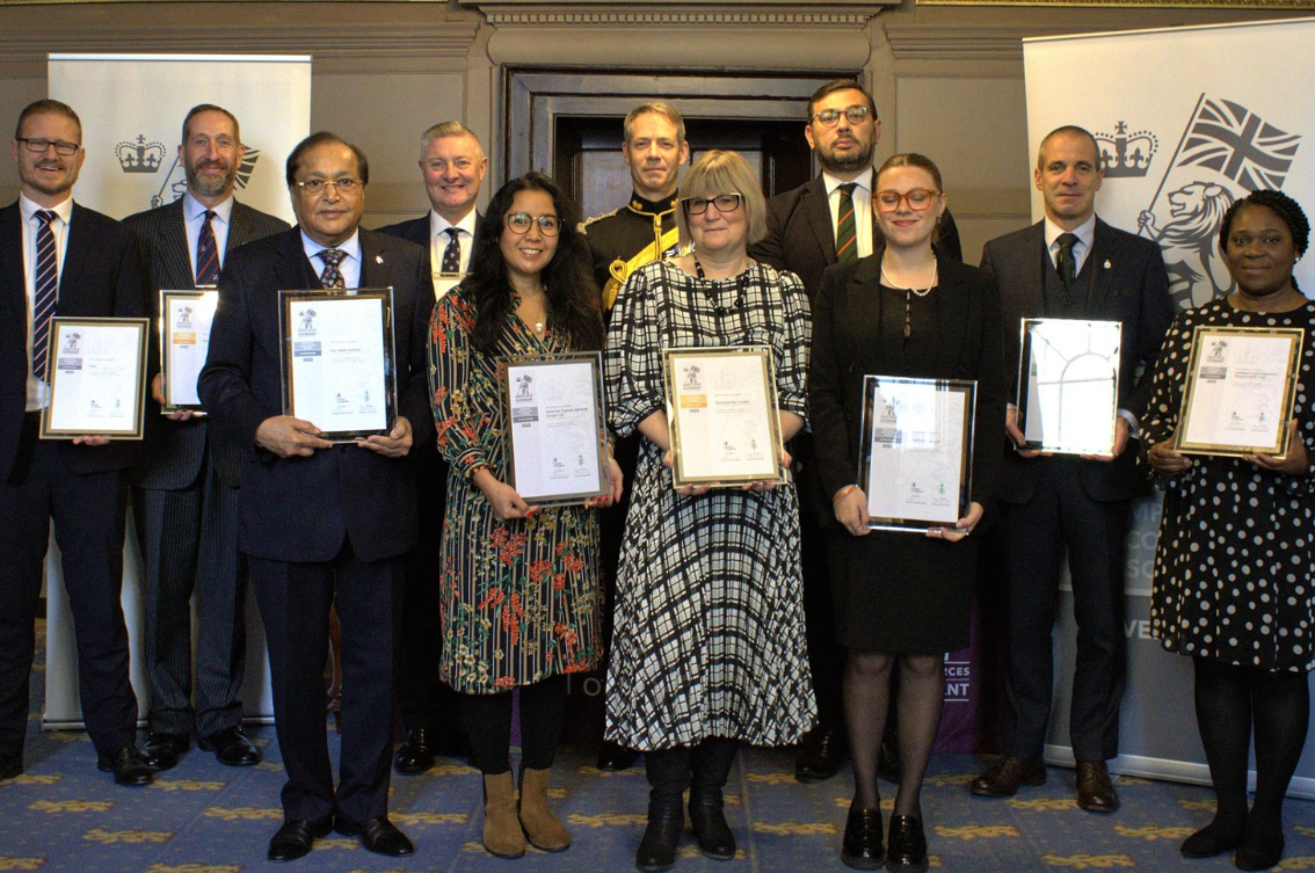 Revalidation Gold and Silver Award winners for Greater London holding their award