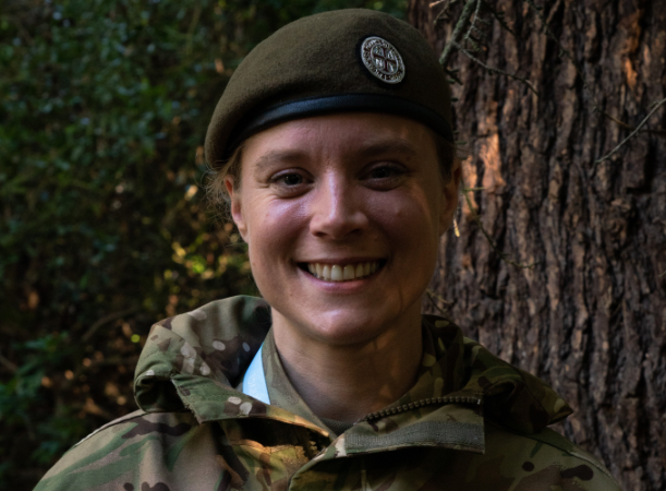 A First Aid Yeomanry volunteer at the Elworthy Trophy Cadet Competition
